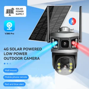 Câmera de Segurança 4G Solar V380 Pro – Monitoramento Total Sem Fios