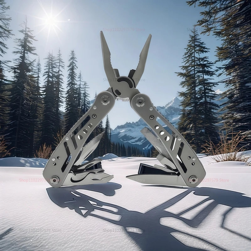 Multi-ferramenta alicate de faca de bolso dobrável mini portátil ao ar livre tático sobrevivência resgate ferramenta de reparo para acampamento caminhadas emergência - Imagem 4