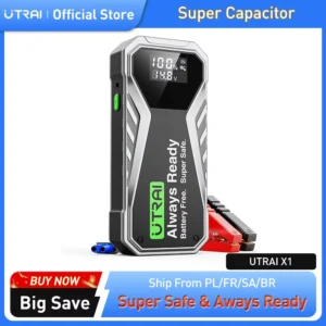 UTRAI Super Capacitor Carro Jump Starter Super Safe Bateria Menos Carga Rápida 1000A Portátil Para Dispositivo de A partida de reforço de Emergência