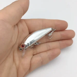 1 pçs 5.5cm/6.5g mini laser duro minnow afundando isca wobbler jerkbait manivela iscas de pesca gancho baixo pesca fresco água salgada enfrentar