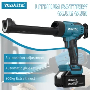 Makita pistola de calafetagem elétrica de vidro led 6 velocidades sem fio pistola de silicone multifuncional diy ferramenta de reparo para makita 18v bateria