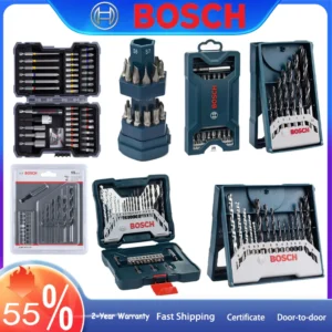 Bosch Mix Drill Bit Conjuntos, 7/15/25/33/43pcs, Broca de Aço de Alta Velocidade Para Broca de Impacto, PH/PZ/S/L/HEX Chave de Fenda Magnética Cabeça