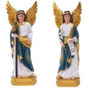 Clássico Saint Raphael Saint Gallen Anjo Estátua Ornamentos Presente de Natal Artesanato em Resina