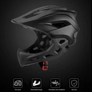 Full Face Bike Helmet with Destacável Chin Guard para crianças, MTB, BMX, Dirt Bike, Skate, crianças, 2 em 1