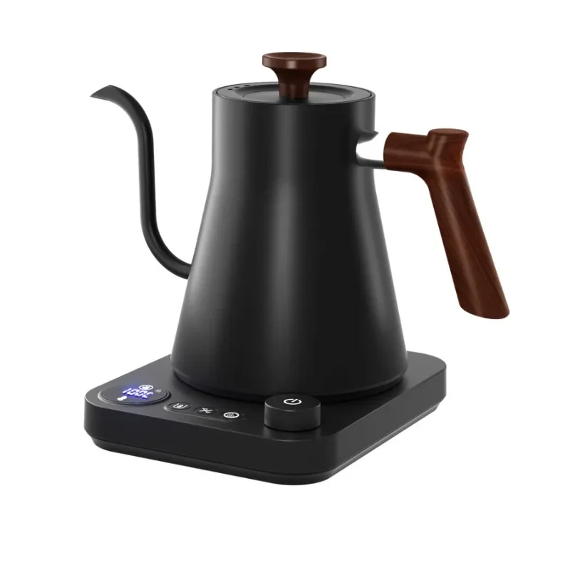 Chaleira elétrica pescoço de ganso 900ml, bule de café para fermentação manual, bule inteligente com controle de temperatura, chaleira de aquecimento rápido 110v/220v - Imagem 6