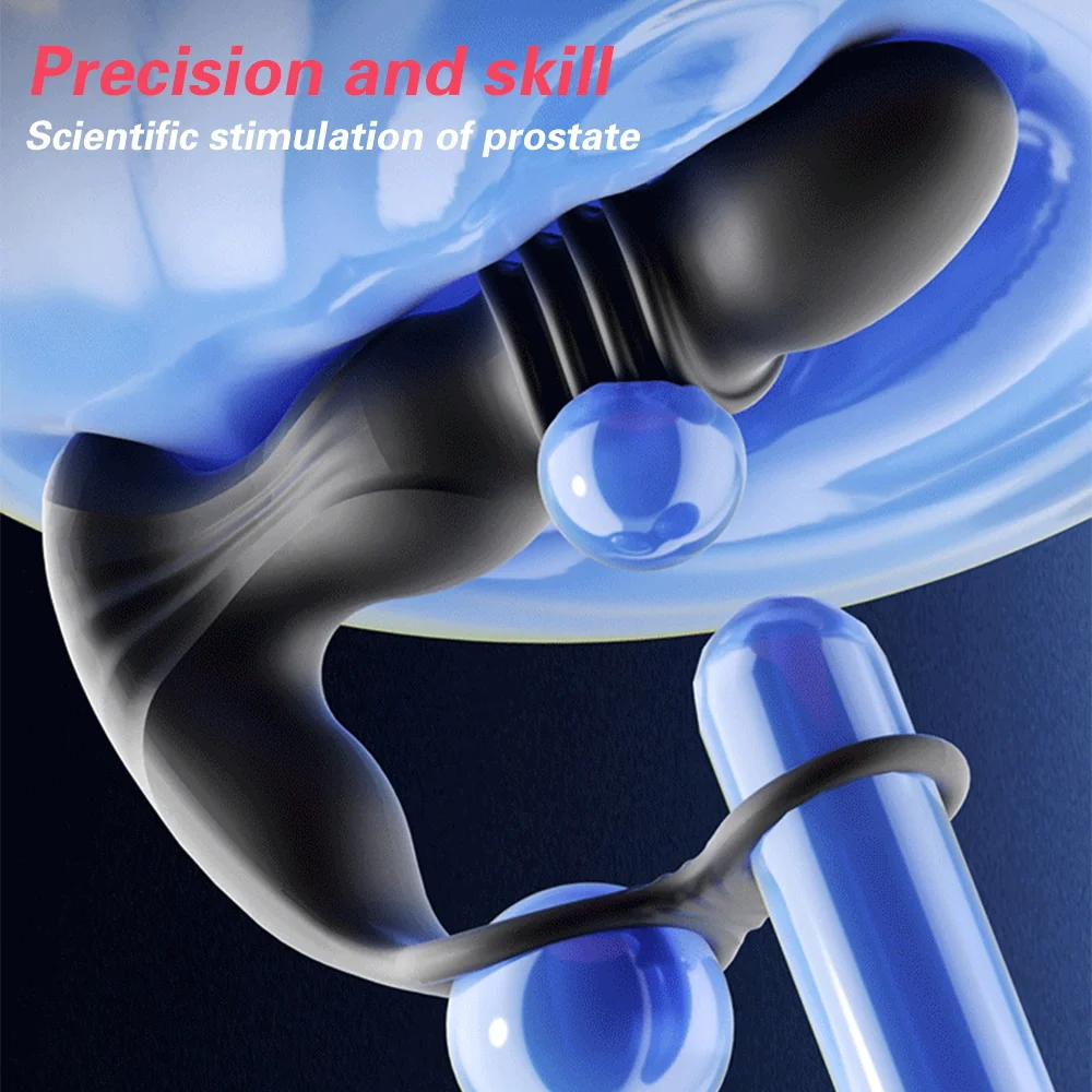 Empurrando massageador de próstata vibrador anal para homens controle app telescópico butt plug estimulador de próstata para brinquedo sexual gay para homem - Imagem 5