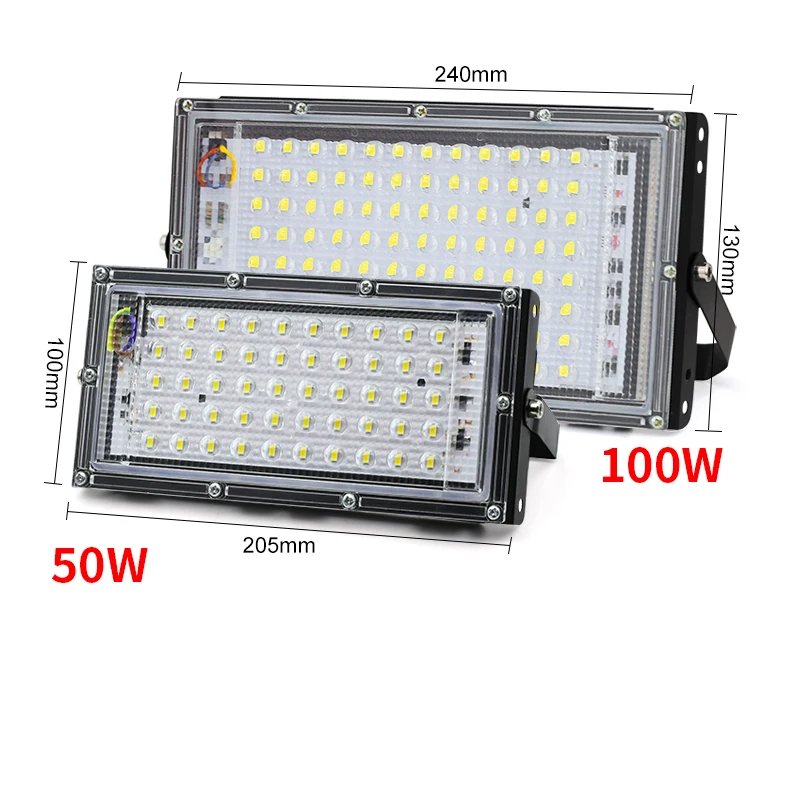 50w 100 150 led luz de inundação ip65 à prova dip65 água ac 220v ao ar livre holofote led refletor lâmpada rua luzes de inundação parede - Imagem 3