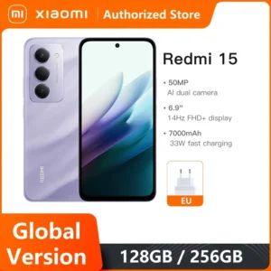 Versão global Xiaomi Redmi 15 Smartphone 6,9 "50MP 7000mAh bateria 33W carregamento rápido IP64 Snapdragon ® 685 Plataforma Móvel