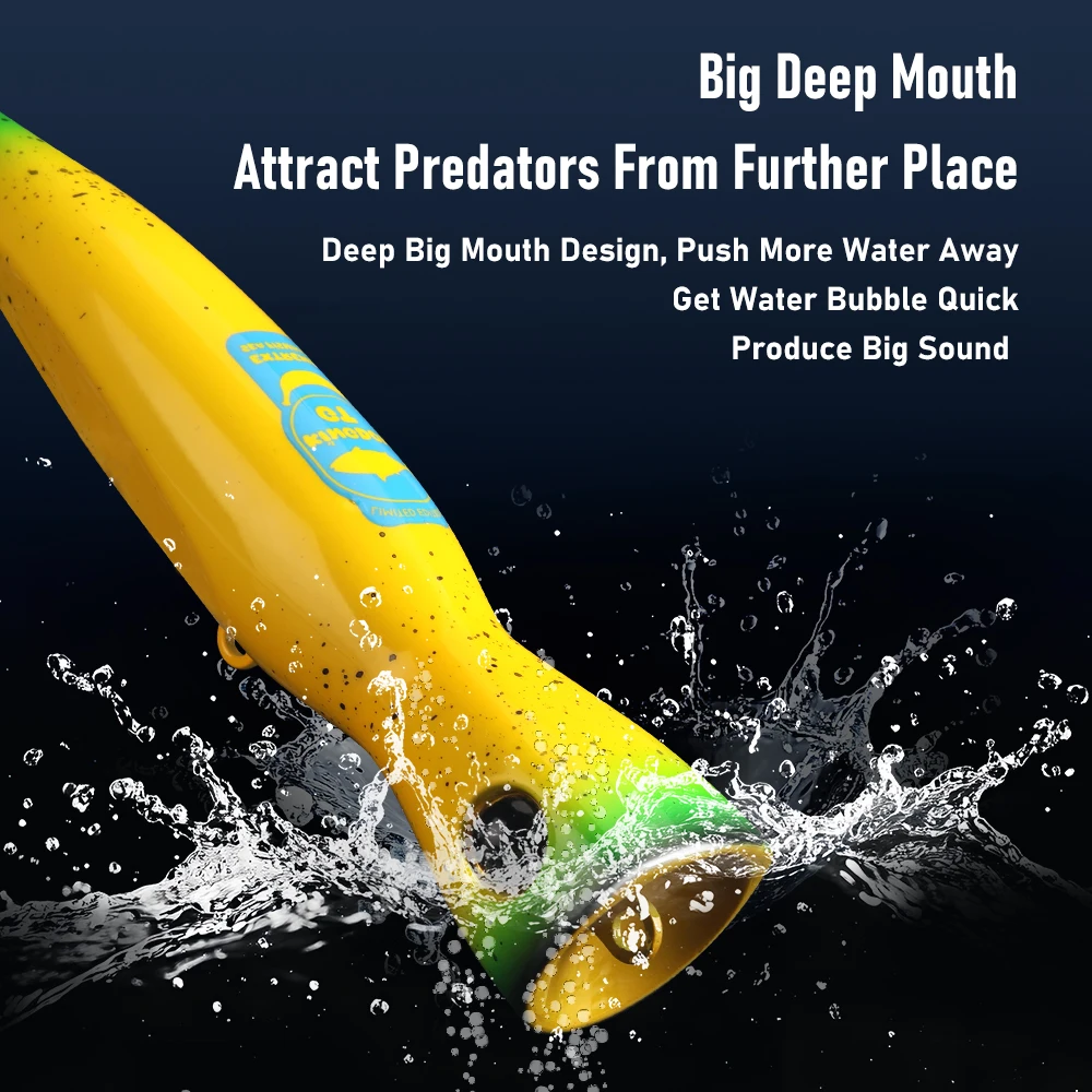 Yoofish gt isca de pesca topwater popper 60g 85g 160mm 185mm água salgada atum bluefish artificial mar barco pesca isca dura - Imagem 3