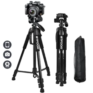 Tripé automático para viagem de telefone, alumínio alto, 55 polegadas, 140cm, suporte com placas rápidas, montagem pan head para canon, nikon, dslr, slr, câmera digital