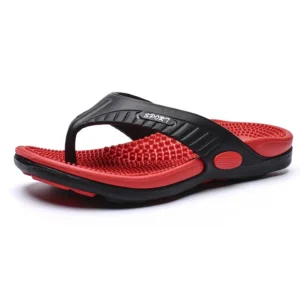 Chinelos de massagem para homens verão respirável sapatos de praia sandálias masculinas luxo flip flops respirável mais tamanho grande chinelos 46