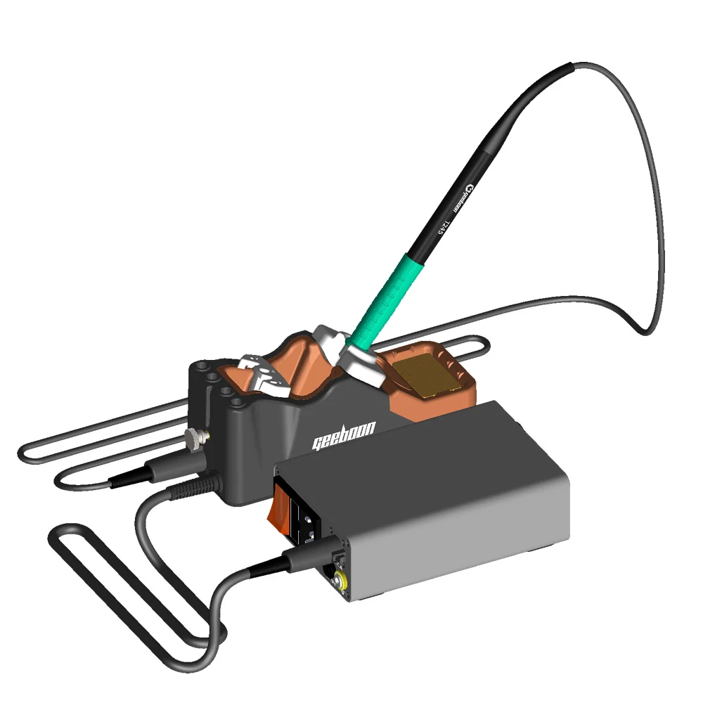 Estação de solda GEEBOON 220W TC22 compatível com 115/210/245/T12 ponta de solda display curvo colorido estação de retrabalho de solda - Imagem 4
