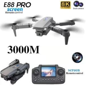 E88PRO Drone 8K 5G HD Câmera Dupla Fotografia Aérea Tela de Controle Remoto Aeronave de Controle Quadcopter