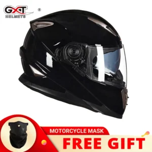 Gxt palhaço rosto cheio capacete da motocicleta lente solar interna motocross casco moto leve segurança bicicleta de rua equitação rápida casque moto