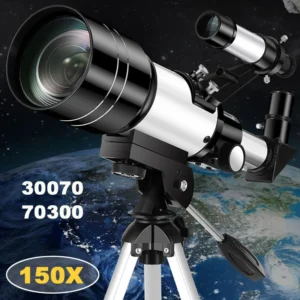 Telescópio astronômico profissional f30070 monocular 150 vezes zoom hd visão noturna lua estrela azm70300 observação de estrelas