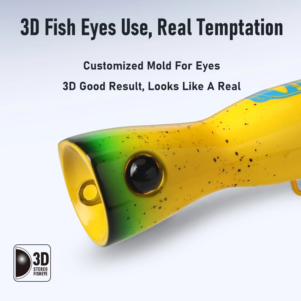 Yoofish gt isca de pesca topwater popper 60g 85g 160mm 185mm água salgada atum bluefish artificial mar barco pesca isca dura - Imagem 4