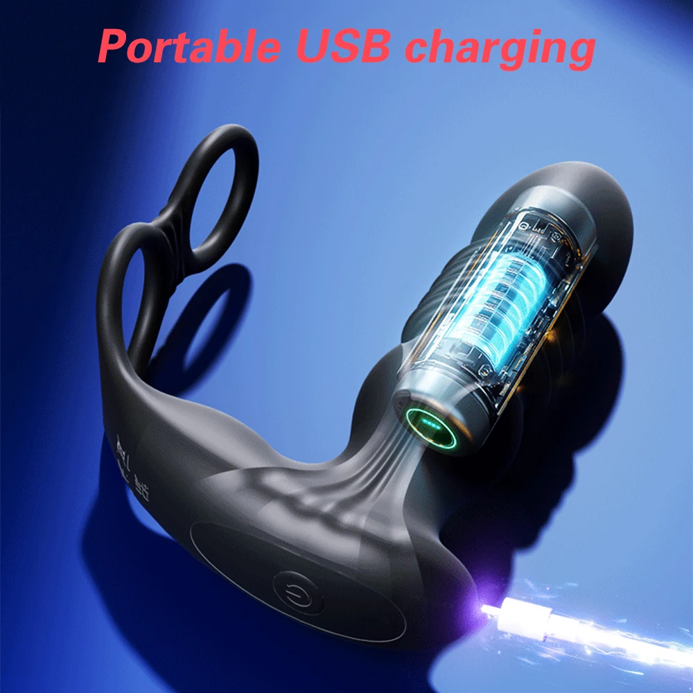 Empurrando massageador de próstata vibrador anal para homens controle app telescópico butt plug estimulador de próstata para brinquedo sexual gay para homem - Imagem 4