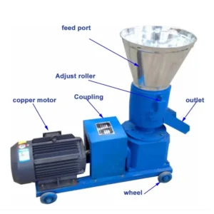 Mini máquina peletizadora de moinho de pelota de alimentação para alimentação animal para venda