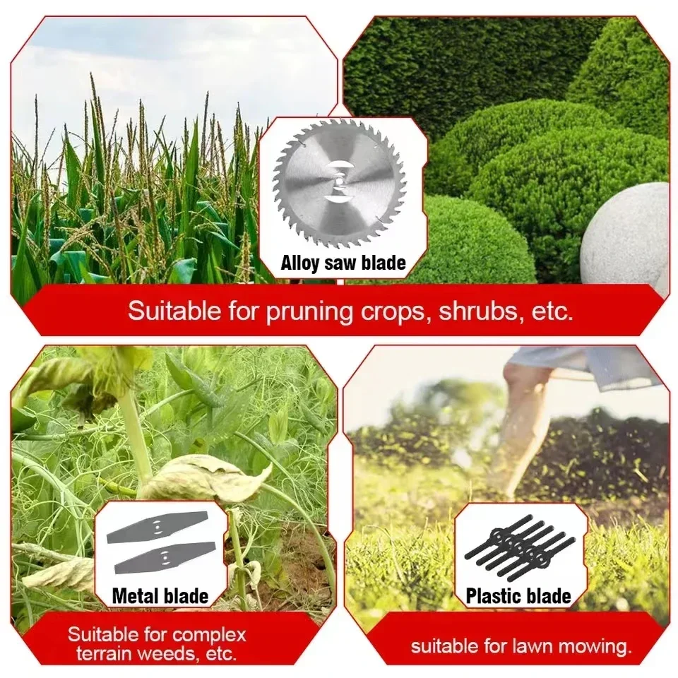 Cordless Handheld Lawn Mower para Makita, aparador elétrico, ferramentas de jardim ajustáveis, bateria 18V - Imagem 3