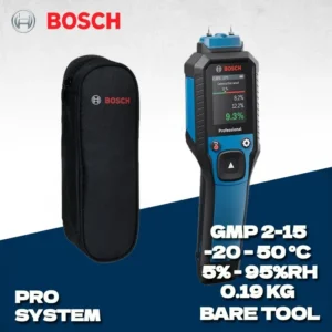 BOSCH GMP 2-15 Medidor de umidade de material profissional Sensor de temperatura e umidade Detector de umidade testador