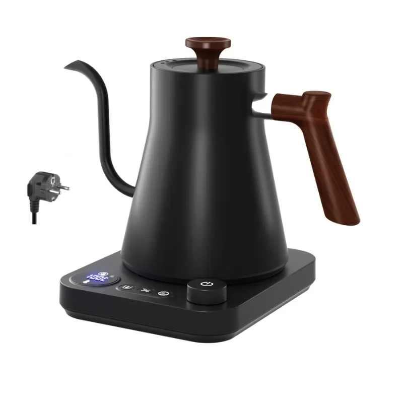Chaleira elétrica pescoço de ganso 900ml, bule de café para fermentação manual, bule inteligente com controle de temperatura, chaleira de aquecimento rápido 110v/220v - Imagem 4