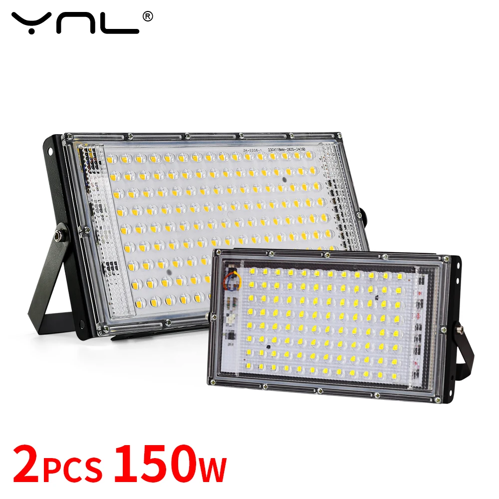50w 100 150 led luz de inundação ip65 à prova dip65 água ac 220v ao ar livre holofote led refletor lâmpada rua luzes de inundação parede
