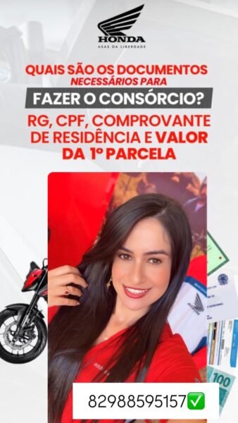 FAÇA SEU CONSORCIO NACIONAL HONDA MONIZY NERY CONSULTORA